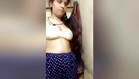 Hot brunette 18+ solo girl with huge tits webcam clip