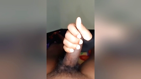 hairy indian handjob with a big dick in amateur porn