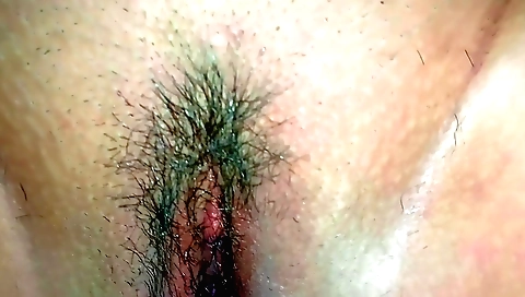 Indian milf has a hairy pussy and she fucks herself and her lover