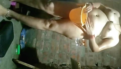 Indian aunt naked and then got fucked with a dildo