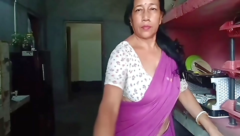 Indian village girl out in the desert first time video