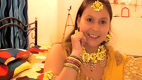 Indian brunette in a small tittie is getting fucked