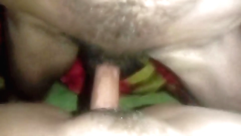 Amateur Indian babe with a hairy pussy and a natural body in