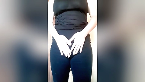 Brunette hairy sex slut with hairy ass is wetting her twat