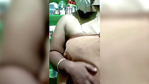 Indian girl talks to her stepbrother in her bedroom