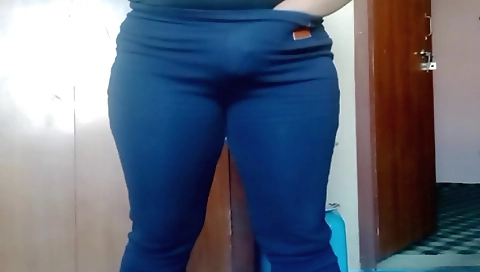 Indian amateur chick with a round booty is getting wet