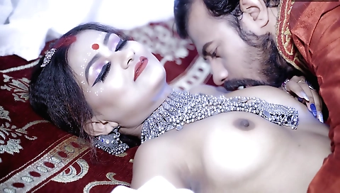 Indian brunette wife shares a hot threesome with her friend