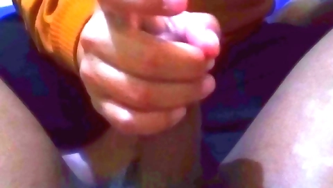 Asian girl with natural boobs gets a fantastic hand job