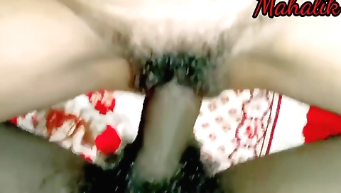 Indian brunette with hairy pussy makes out with her guy