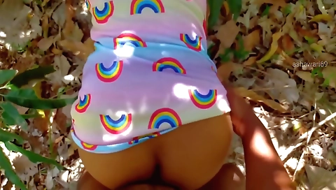 I fuck my friends in the open tropical sun outdoor vid
