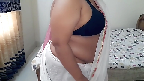 Indian wife fucked in the back while husband was on the bed