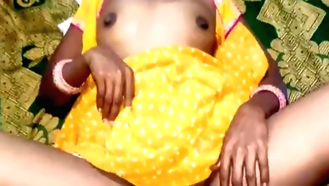 Indian aunt shows us her hairy body and her long black hair