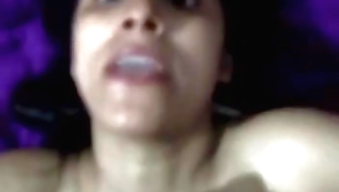 Indian brunette girl is giving a good blowjob to her boyfriend