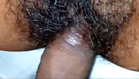 Indian hairy chick has a hairy pussy and feels pleasure