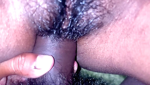 Indian man with hairy cunt is having sex with his wife