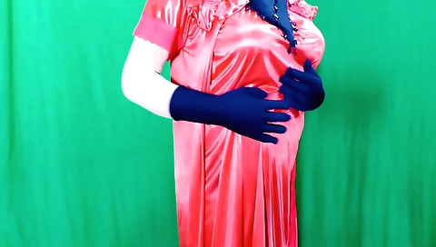 Indian woman in sexy night dress seduced by her lover