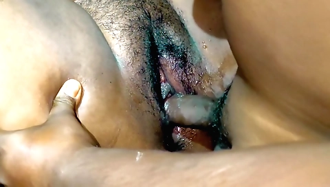 Indian big butt mom squirts while in bed on a white pillow