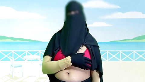 Busty girl in a sexy and sensual pose in an amateur video