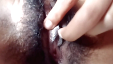Busty chick with natural body hairy pussy and large boobs