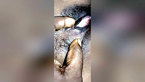 Hairy pussy licking movie in a horny and hairy guy scene