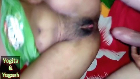 Amateurs hairy brunette with big ass and hairy pussy