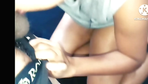 Indian teen in a white shirt and shorts fucks a man