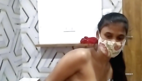 Brunette amateur indian 18+ fucks in front of camera
