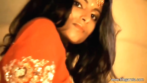 Indian brunette woman seduced you into a romantic game