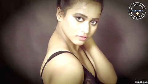 Big boobs brunette enjoying her natural boobs in a solo video