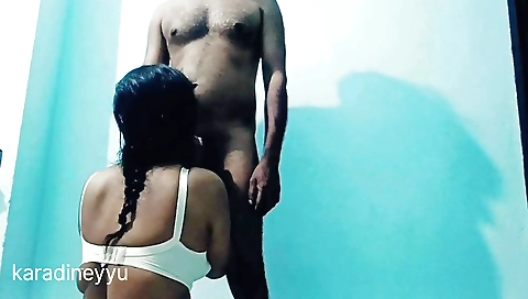 Indian teen 18+ gives her stepdad a blowjob and then a fuck