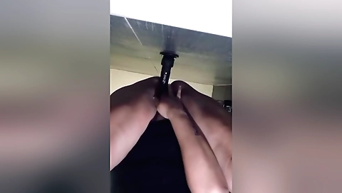 Indian amateur girl is masturbating in the living room