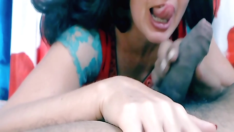 Indian chick in her red lingerie is having a passionate sex