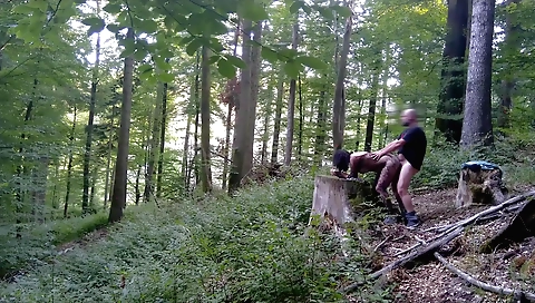 Hot porn actress in the open air is doing outdoor sex