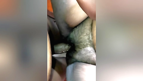 Indian hairy milf gets creampied on her hairy pussy