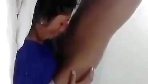 Indian big booty sucking and mouthfucking in a big ass