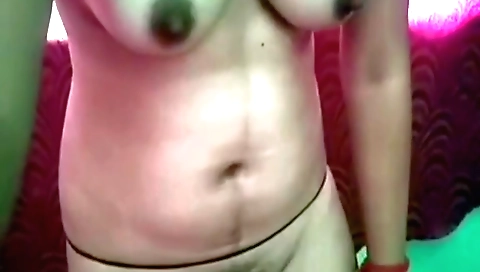 Busty brunette amateur is making a sexy solo video