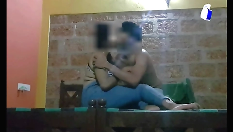 Indian brunette riding a big cock in amateur porn video